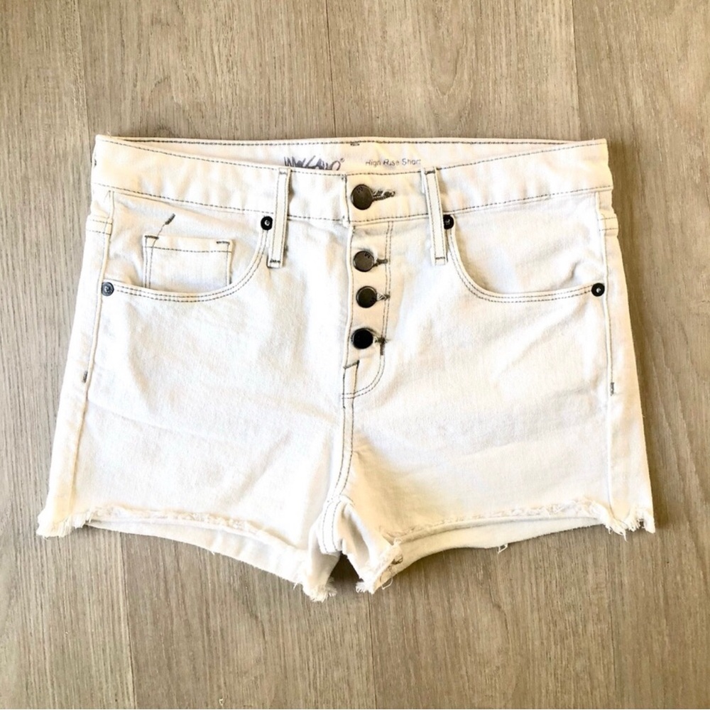 Woman’s Mossimo Supply Co High Waist White Denim Shorts